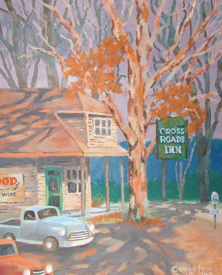 Fall At The Inn Painting by Tony Caviston