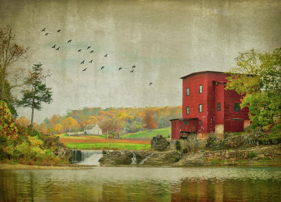 Fall at the Mill Photograph by Randall Allen