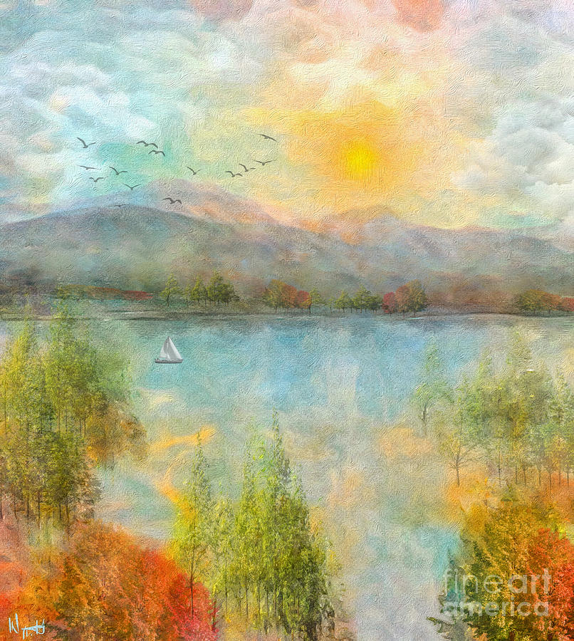 Fall at the Overlook Digital Art by William Wyckoff