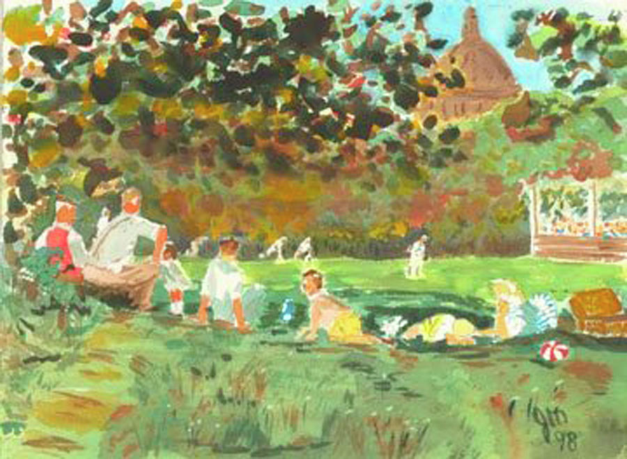 Fall Ball on the Mall Painting by John Macarthur