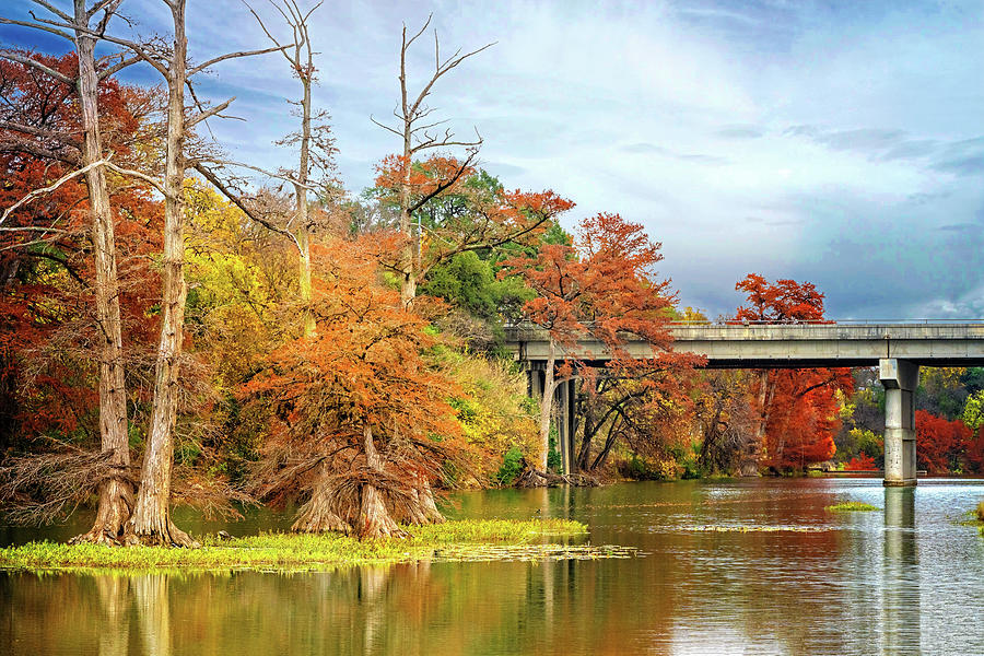 Fall Beauty at the Bridge Photograph by Lynn Bauer