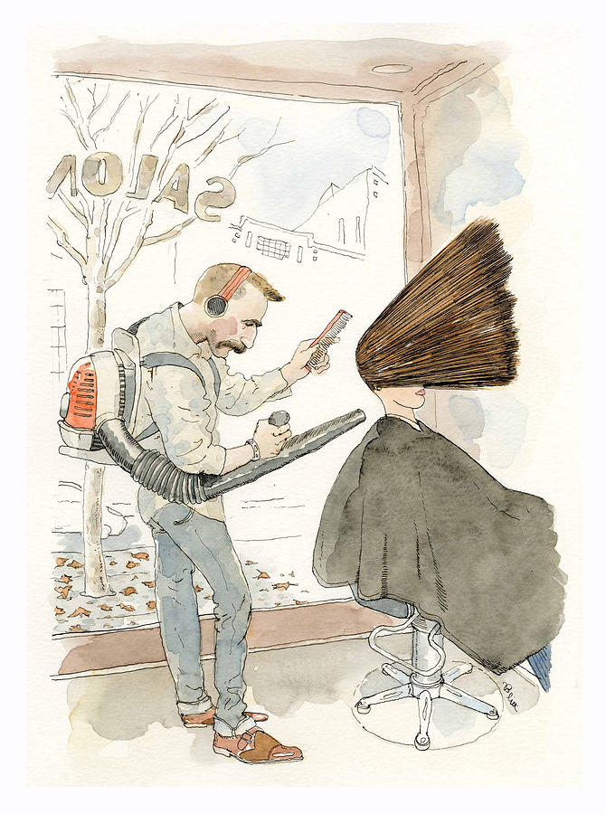Fall Blowout Painting by Barry Blitt Fall Blowout Painting by Barry Blitt
