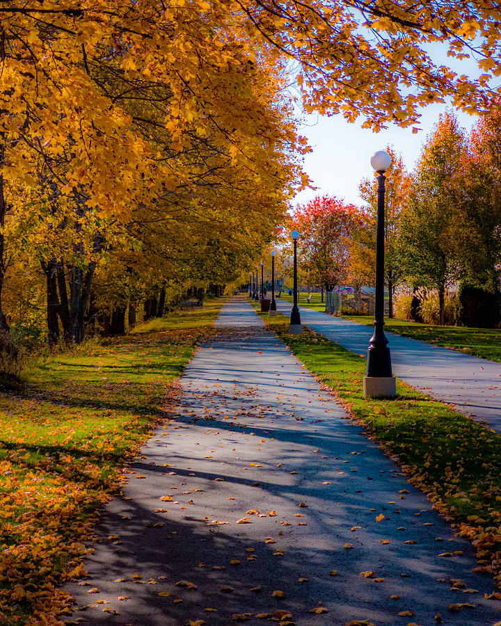 Fall Colors Along Indiana Riverwalk Photograph by Danny Mongosa