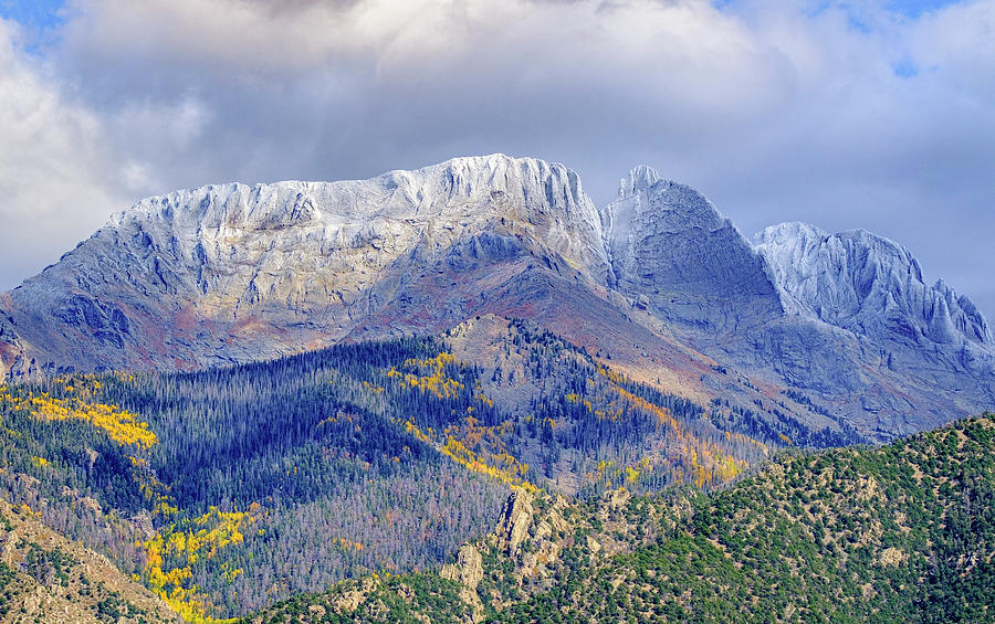 Fall Colors And A Dusting Of Snow Sangre De Cristo Range Crestone Colorado Photograph By 7766