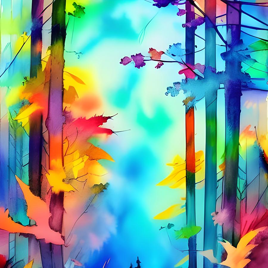 Fall Colors Digital Art by April Cook
