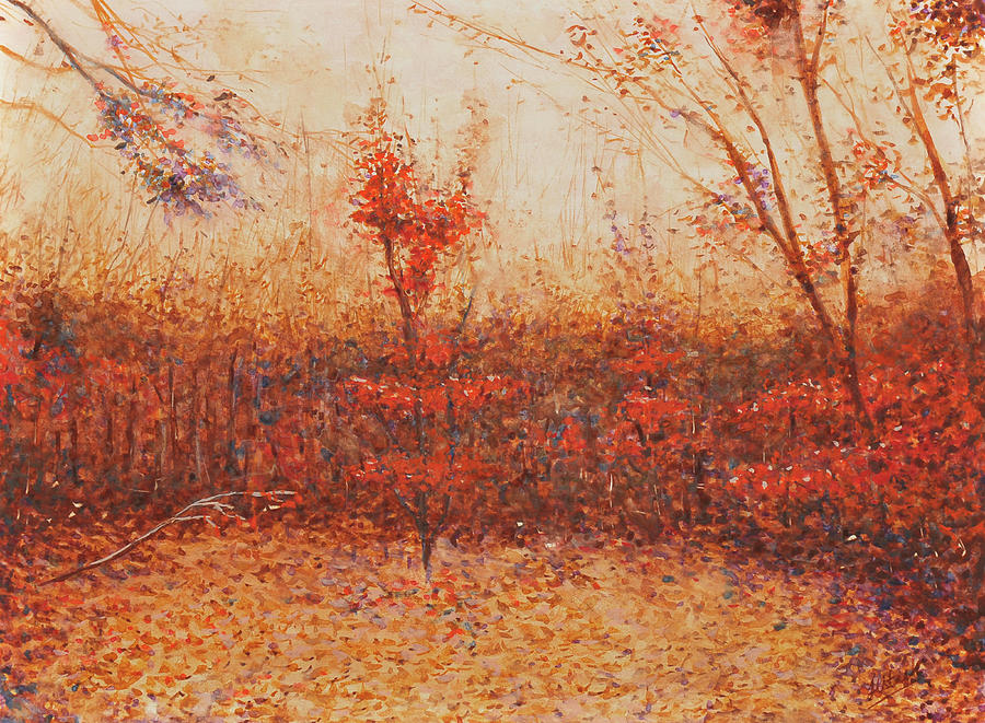 Fall Colors at Durant Painting by Tesh Parekh