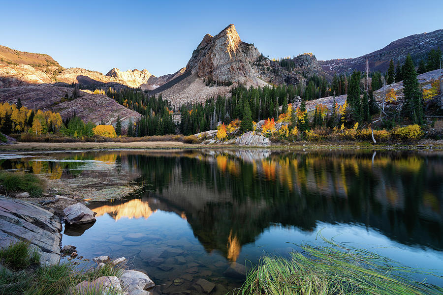 Utah Photograph - Fall Colors at Lake Blanche by James Udall
