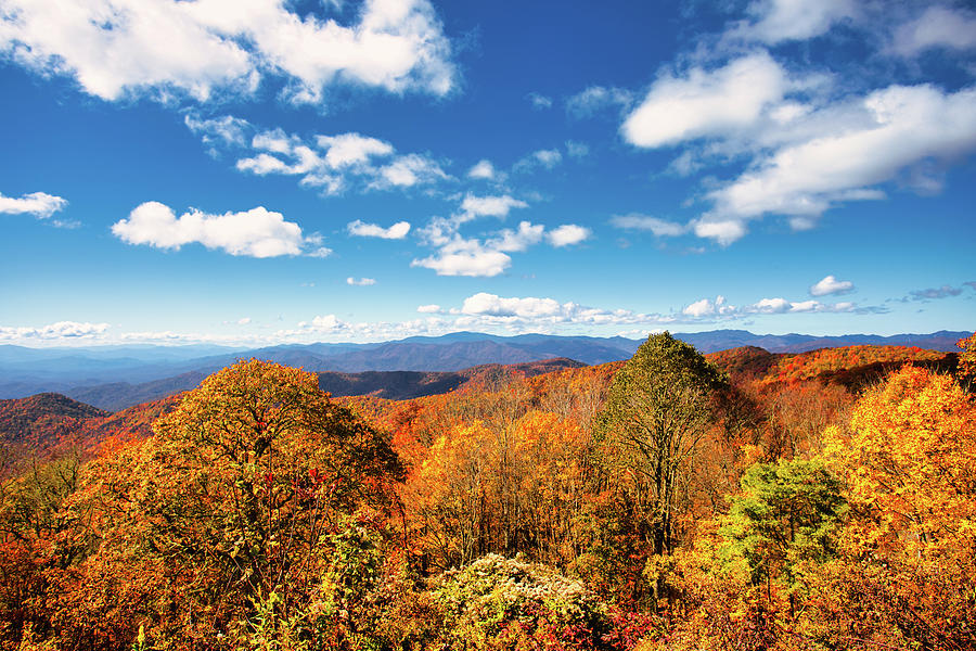 Fall Colors at Lickstone Overlook Along the Blue Ridge Parkway i ...