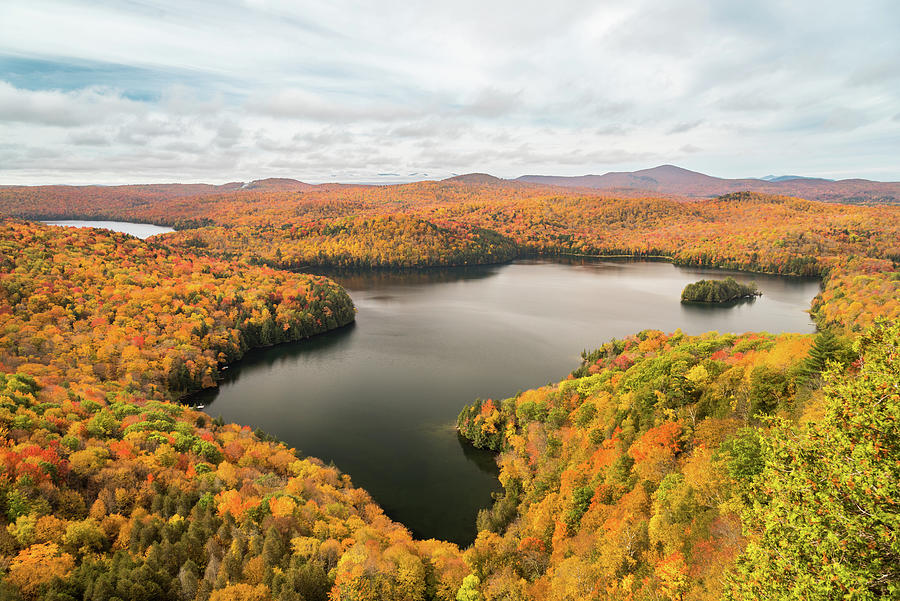 Fall Colors at Nichols Lake- Vermont by Jatin Thakkar