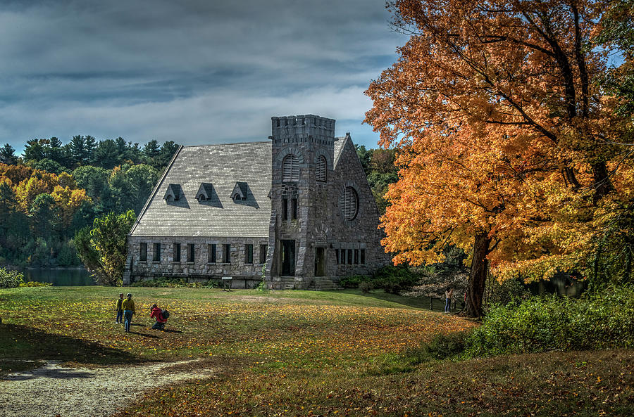 Fall Colors at the Old Stone Church 2 Photograph by Dimitry Papkov