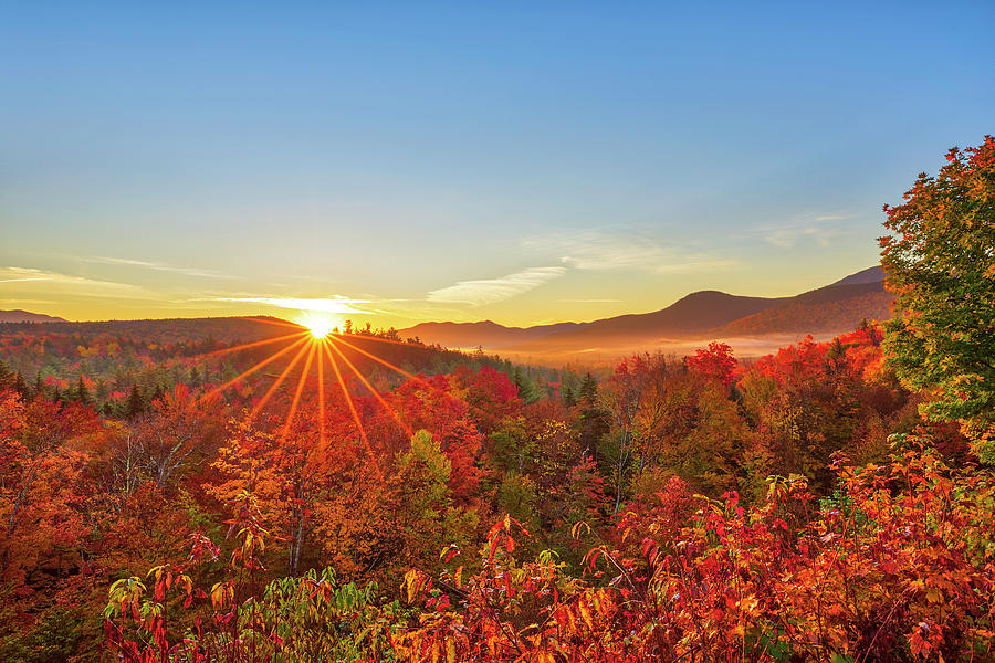 Fall Colors Kancamagus Highway Sunrise Photograph by Juergen Roth