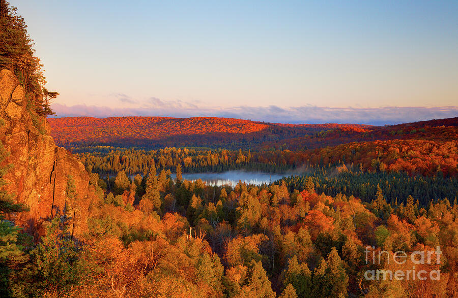 Fall Photograph - Fall Colors Orberg Mountain North Shore Minnesota by Wayne Moran