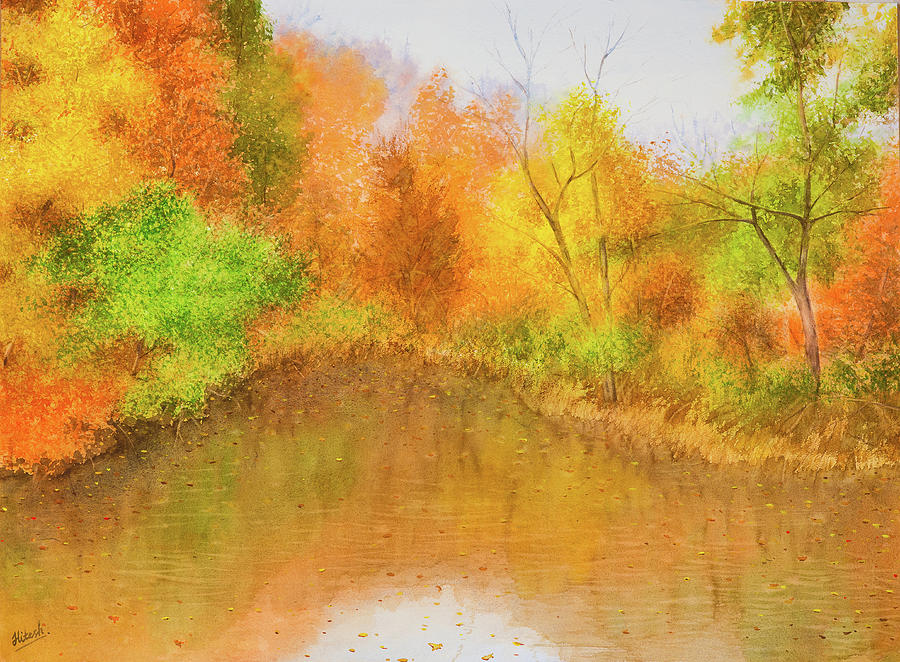 Fall Colors Painting by Tesh Parekh