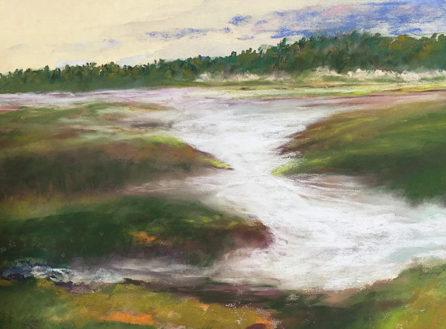 Fall Colors - Wetland Painting by Jackie Bush-Turner