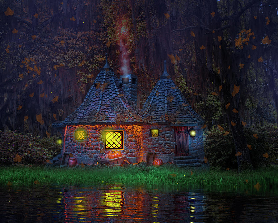Fall Cottage Digital Art by Mark Andrew Thomas