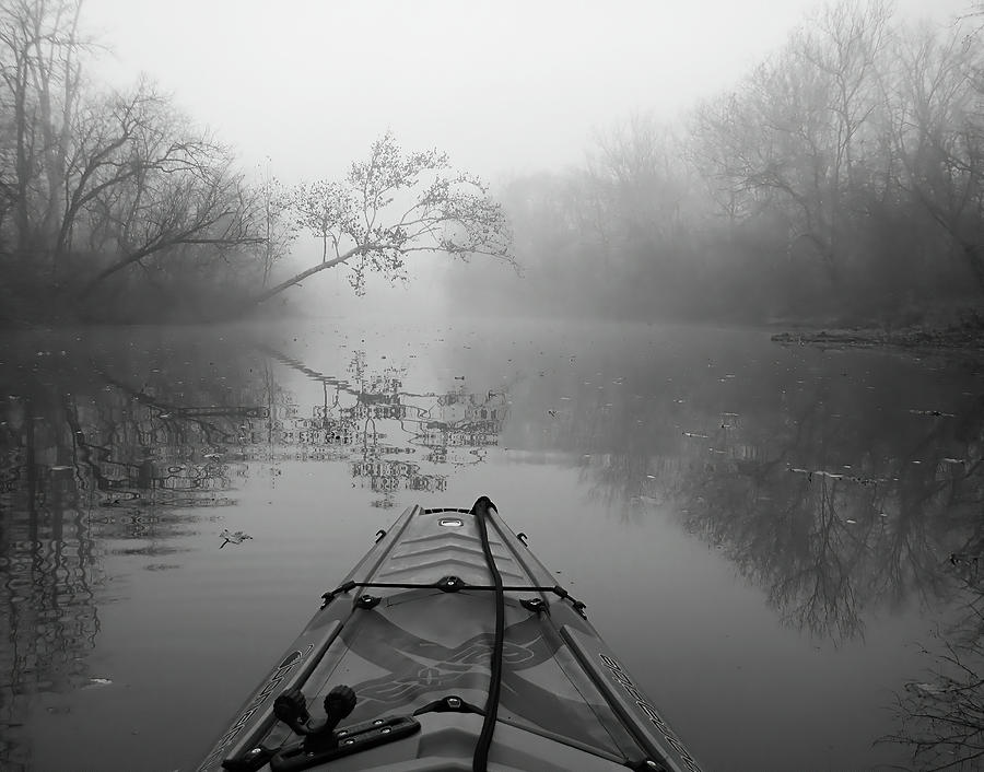 Fall Creek Fog 01, Indiana Photograph by Steve Gass