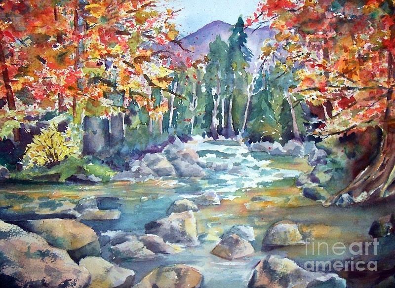 Fall Creek Painting by Liana Yarckin