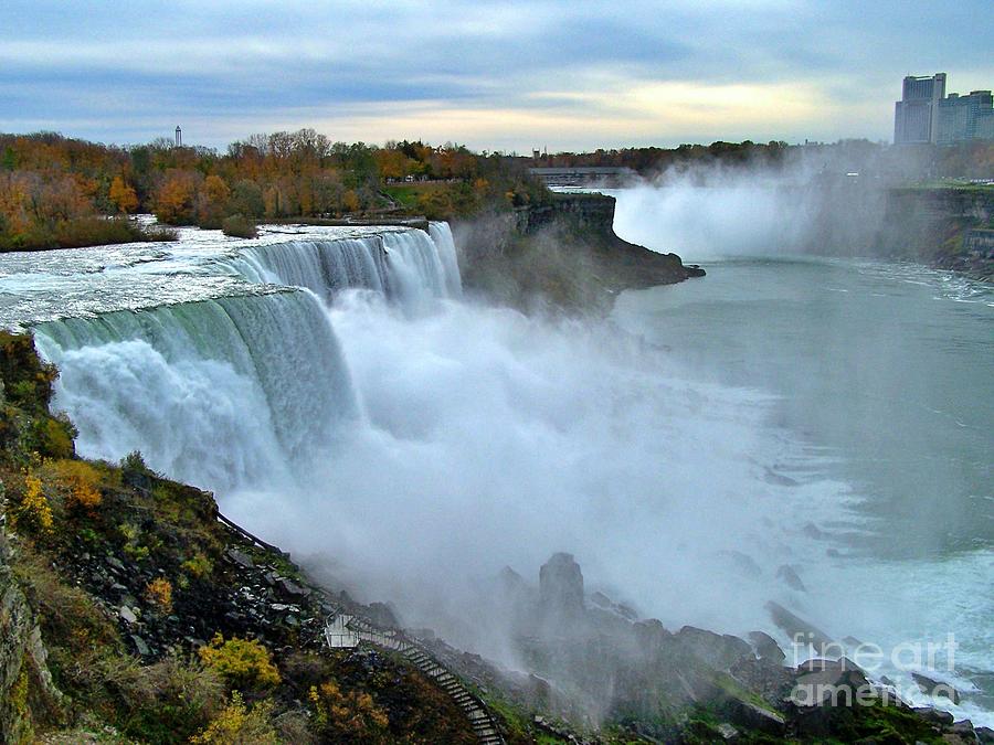 Fall day at the Falls Photograph by Yvonne M Smith