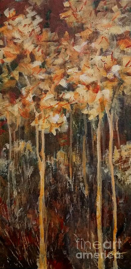 Autumn Drip Trees Painting by Zan Savage