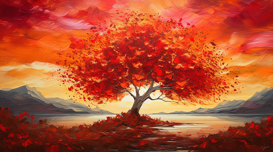 Fall Escape Painting by Lourry Legarde