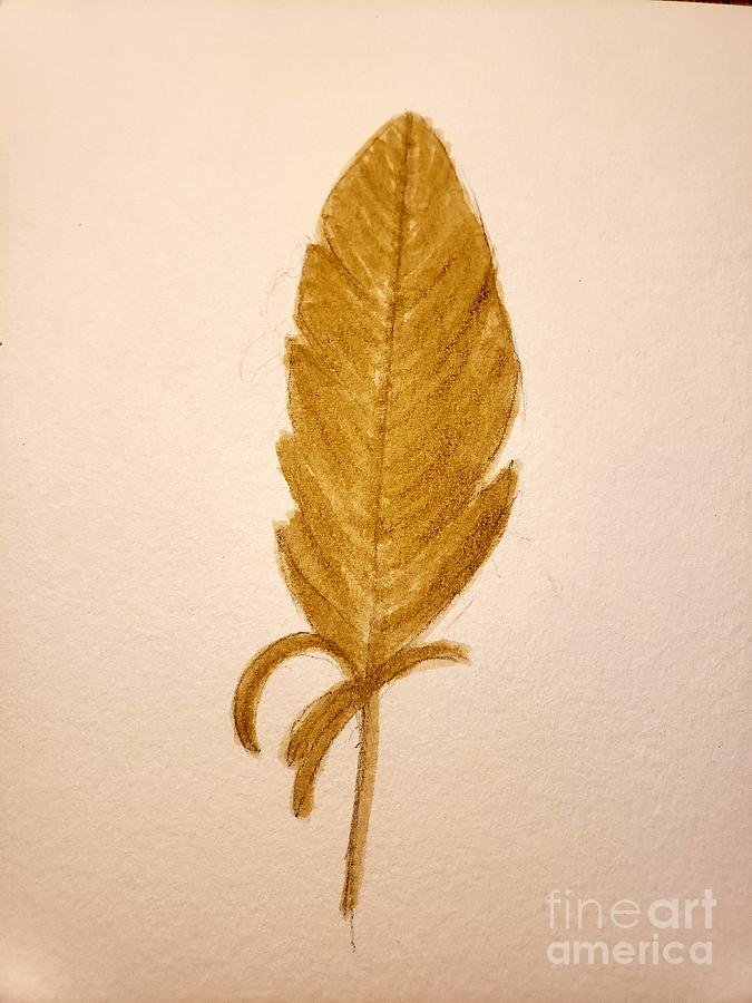 Fall feather Painting by Margaret Welsh Willowsilk