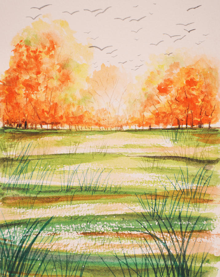 Fall Feels Painting by Amy Giacomelli