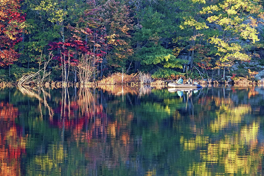 Fall Fishing On The Moon River Photograph