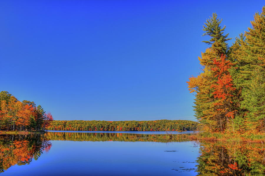 Fall Foliage On Frank Lake Photograph by Dale Kauzlaric
