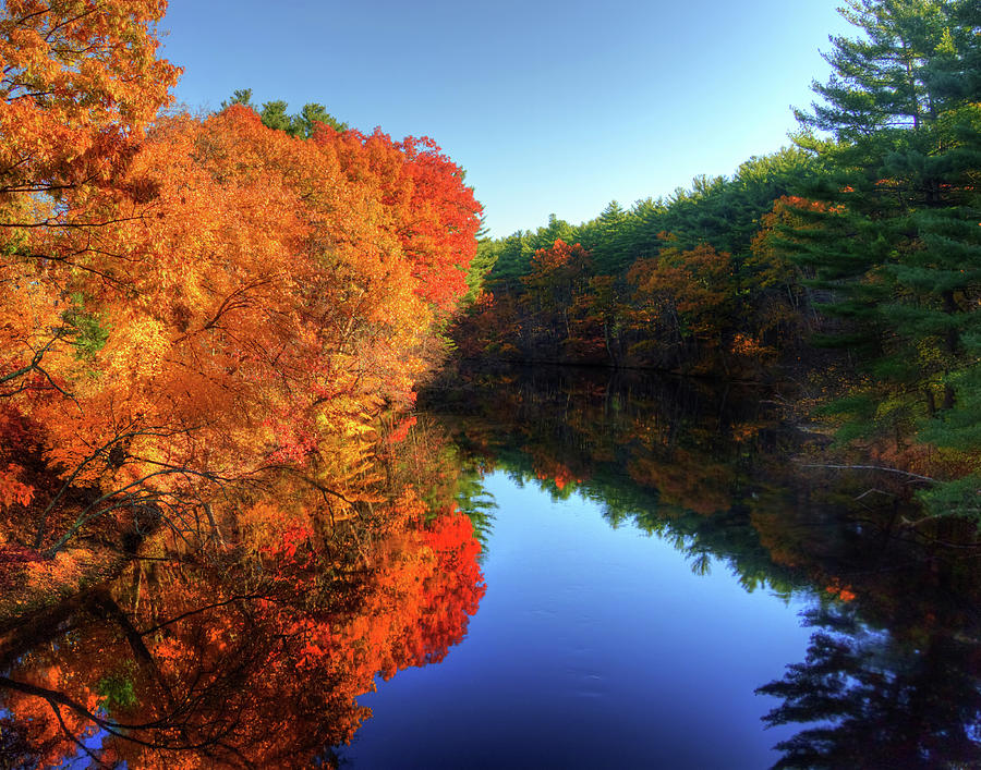 Fall Foliage River Reflections Photograph by Joann Vitali