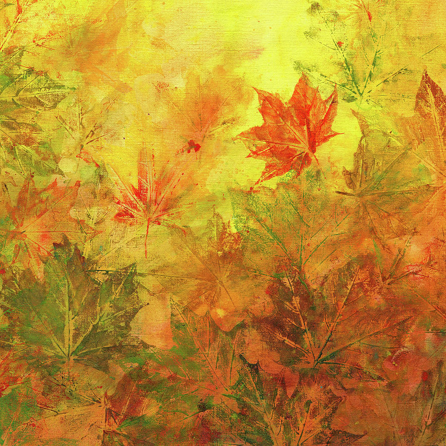 Fall foliage square Painting by Karen Kaspar - Fine Art America