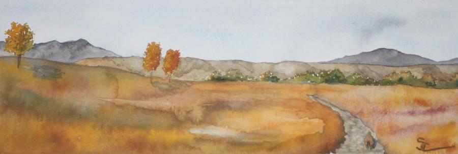 Fall Painting - Fall Grasses by Sue Cable