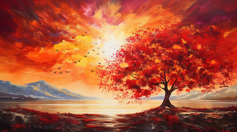 Fall Impressions Painting by Lourry Legarde