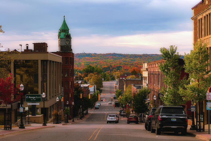 Fall in downtown Marquette, Michigan Photograph by Jay Smith