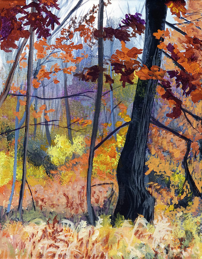 Fall in the Forest Painting by Lynn Hansen