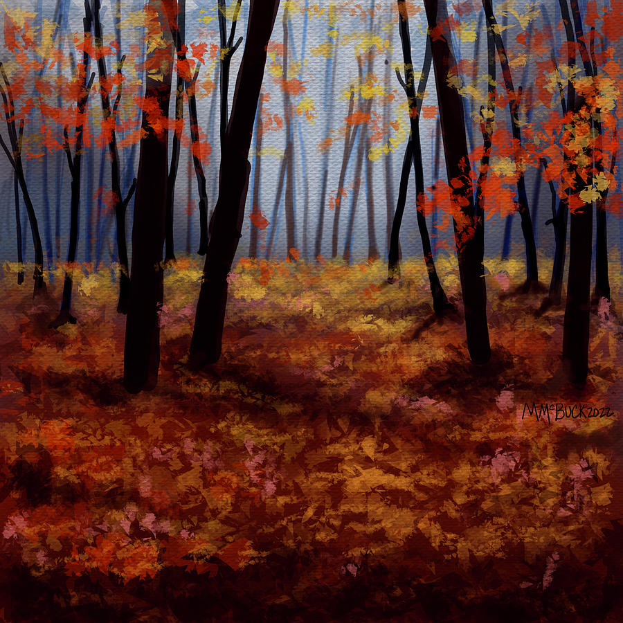 Fall In The Woods Digital Art by Margaret Bucklew - Fine Art America