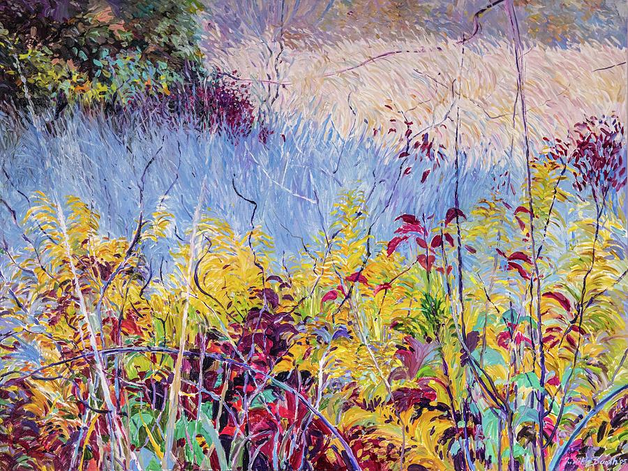 Fall Leaves and Weeds-1 Painting by Judith Barath
