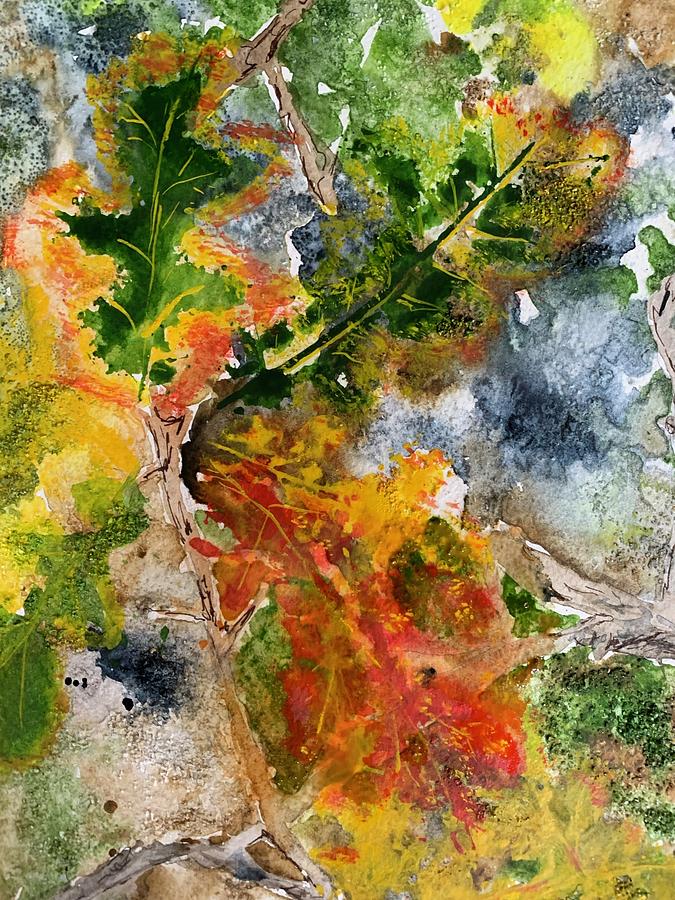 Fall Leaves Painting by Jane Hayes