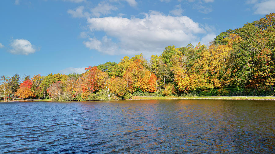 Fall - Leaves - Lake - Linville NC - 1 Photograph by John Kirkland