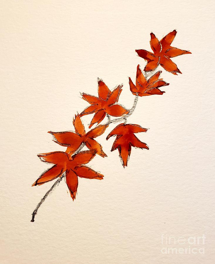 Fall Leaves Painting by Margaret Welsh Willowsilk