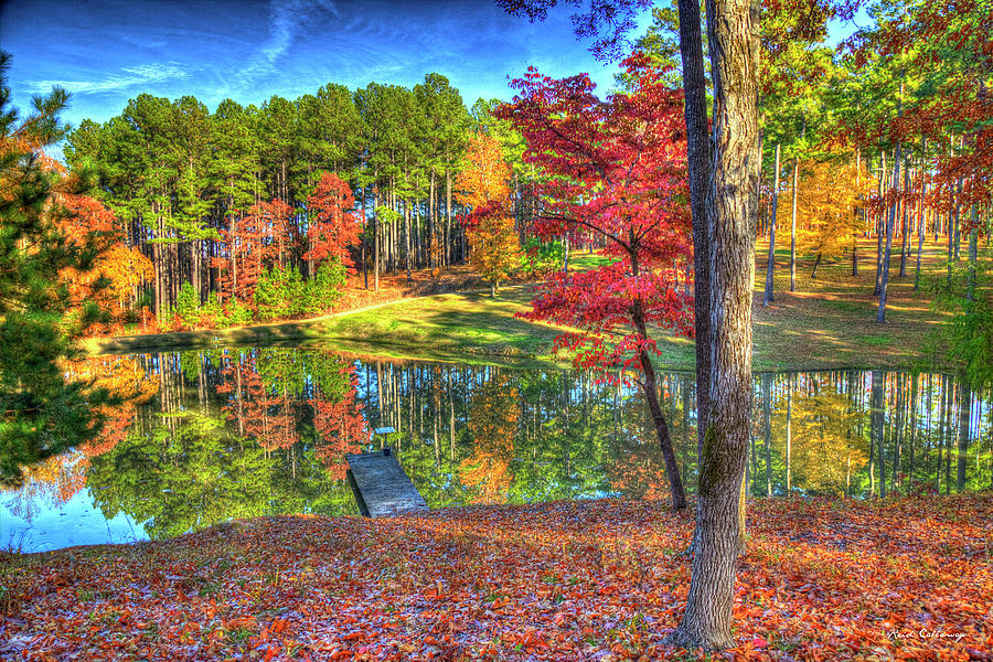 Fall Magic Autumn Lake Reflections Landscape Art Photograph by Reid Callaway