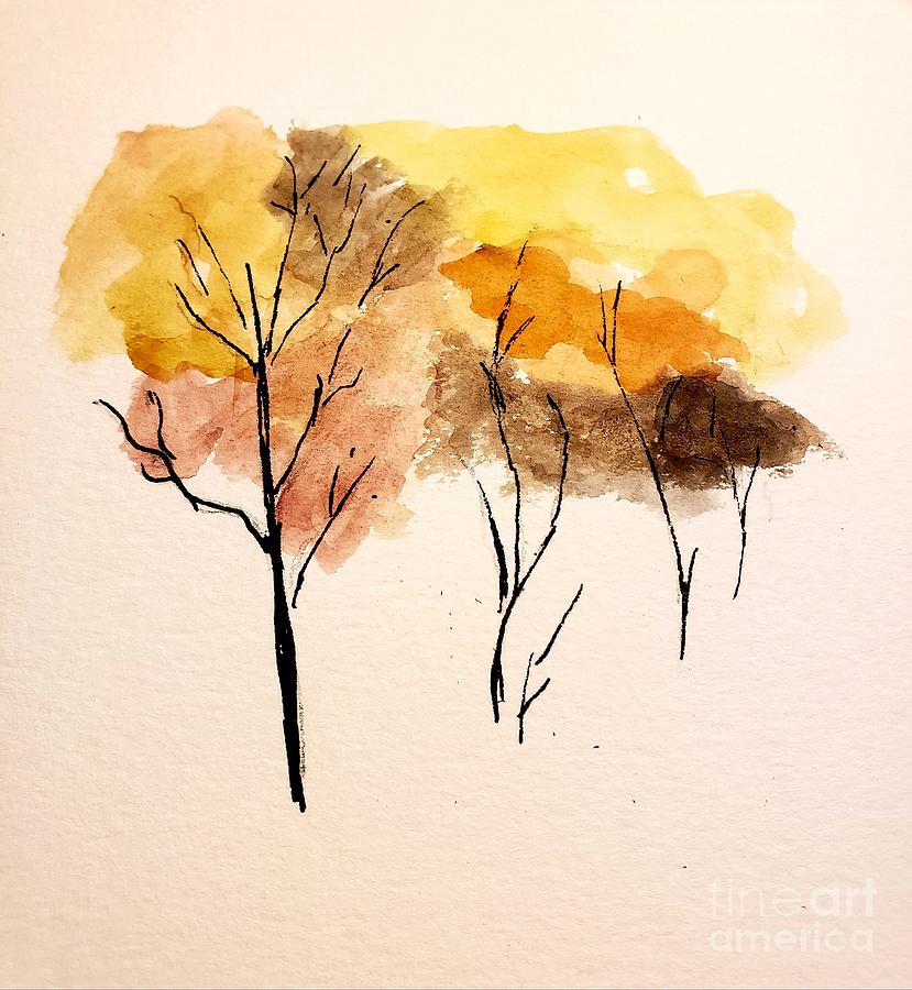 Fall Painting by Margaret Welsh Willowsilk