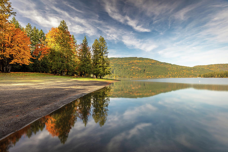 Fall morning at Cultus Lake Photograph by Pierre Leclerc Photography