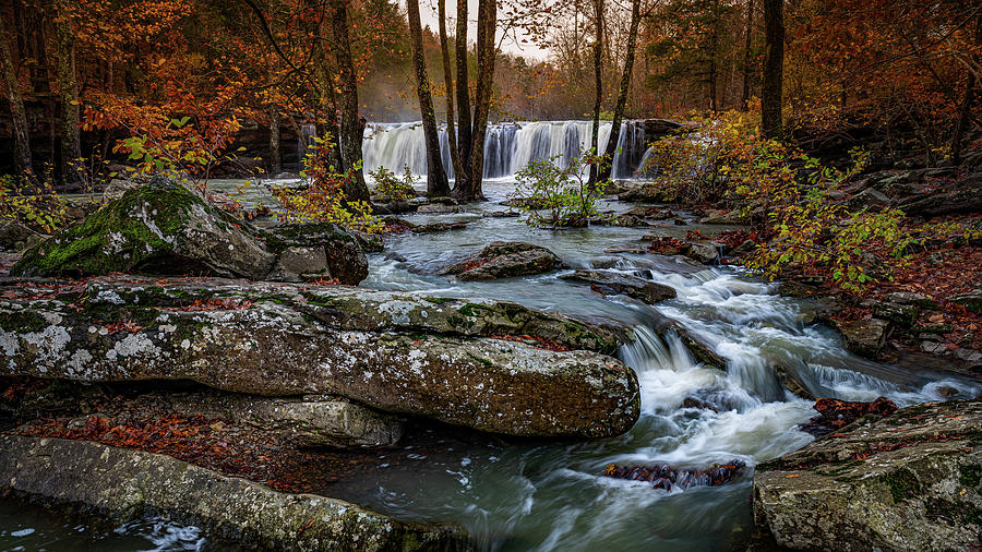 Fall Morning At Falling Water Falls Photograph by David Downs
