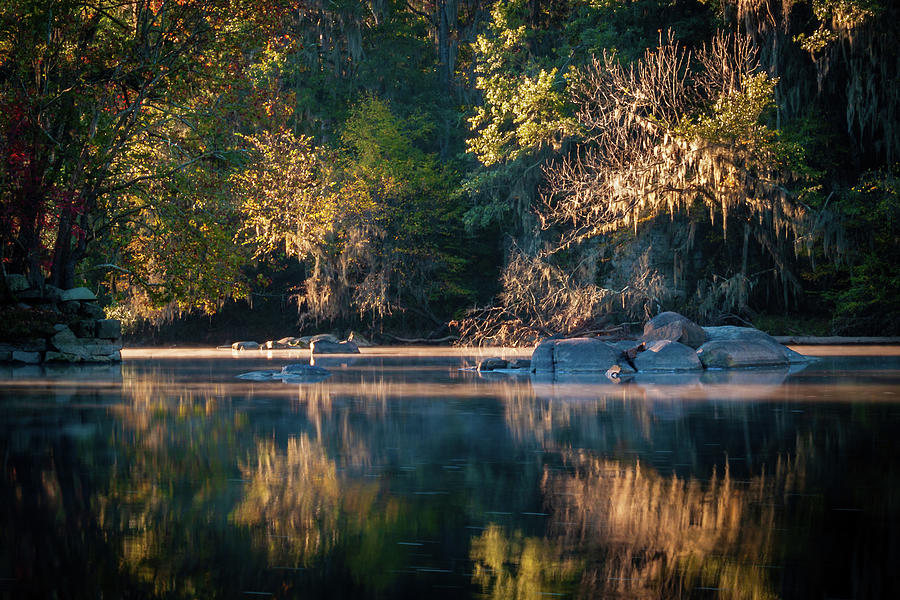 Fall Morning On The Saluda River-1 Photograph by Charles Hite