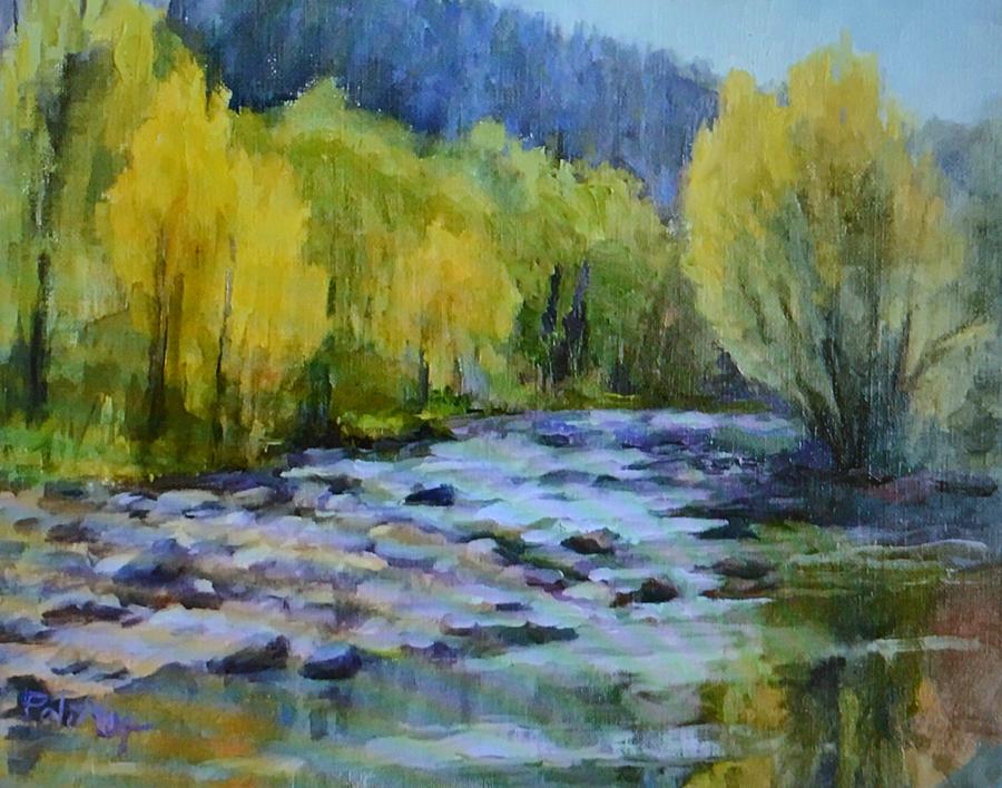 Fall on the Elk River Painting by Patricia Maguire