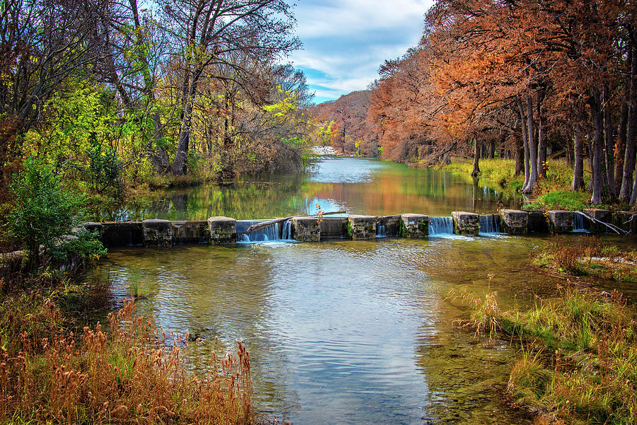 Fall on the Guadalupe in Hunt Photograph by Lynn Bauer