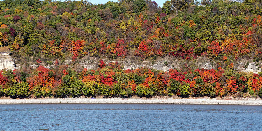 Fall on the Mississippi Photograph by Steve Stuller