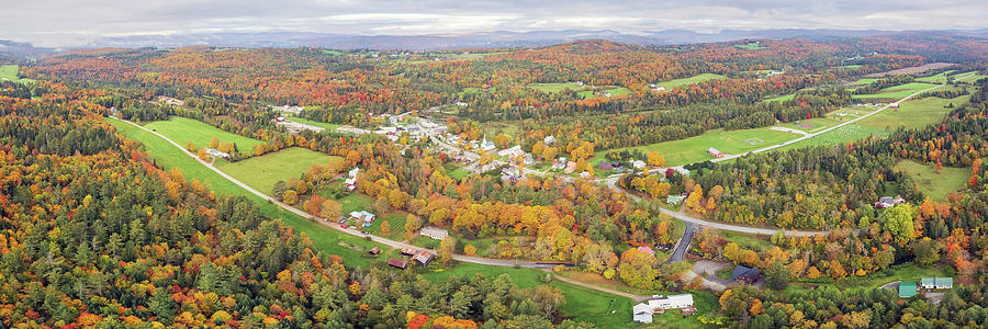 Fall Panorama of East Burke, Vermont Photograph by John Rowe