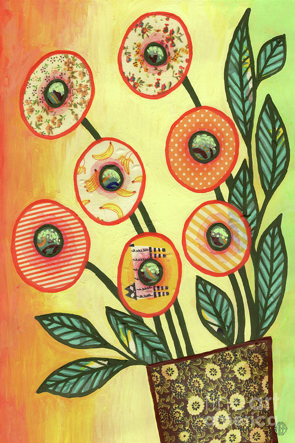 Fall Picnic Bouquet Painting by Amy E Fraser