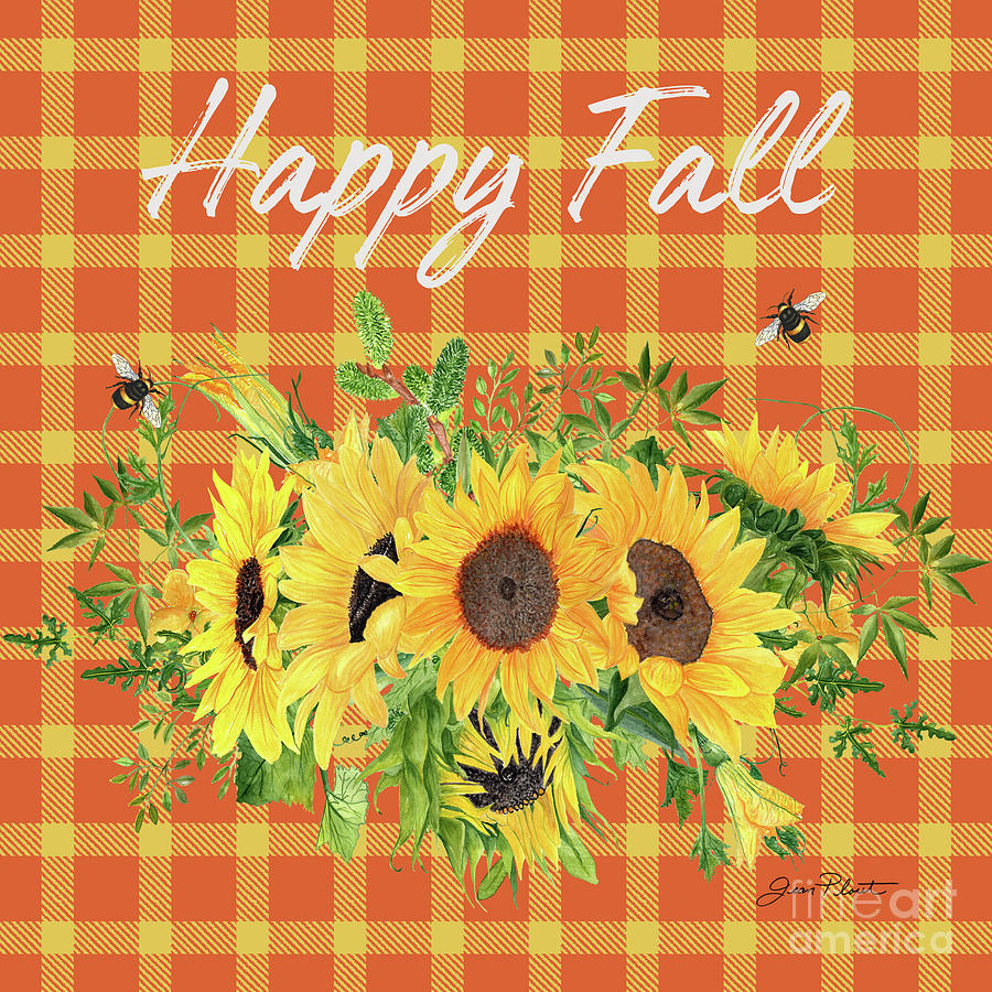 Fall Plaid Celebration A Mixed Media by Jean Plout